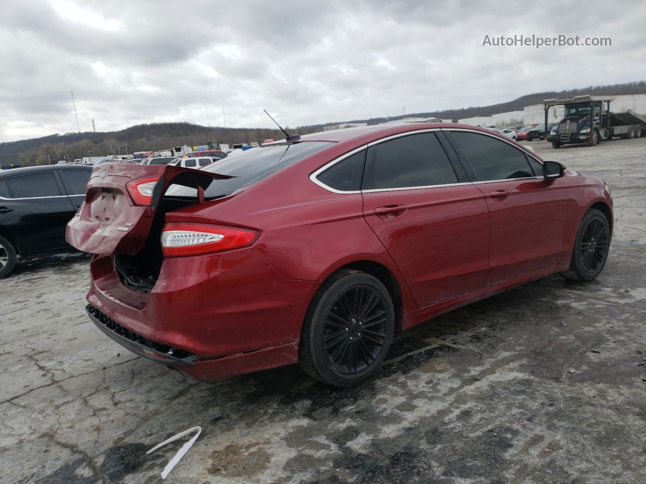 2013 Ford Fusion Se Red vin: 3FA6P0HR6DR260312