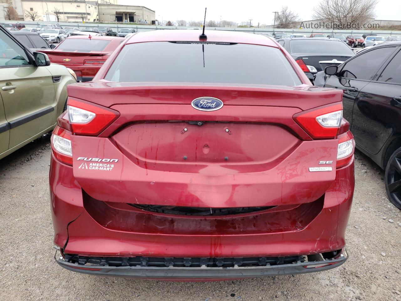 2013 Ford Fusion Se Red vin: 3FA6P0HR6DR260312