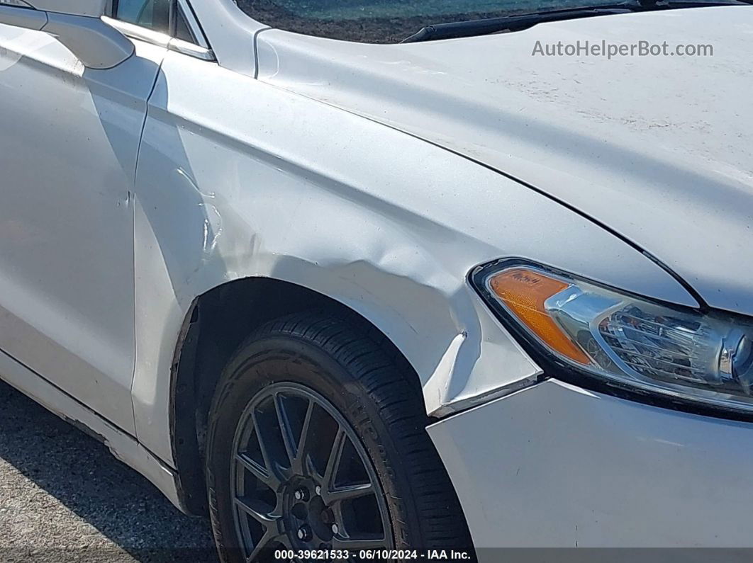 2013 Ford Fusion Se White vin: 3FA6P0HR6DR331704