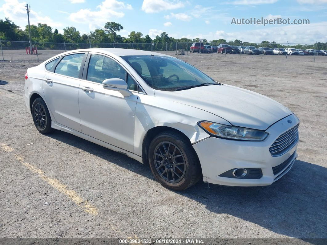 2013 Ford Fusion Se White vin: 3FA6P0HR6DR331704