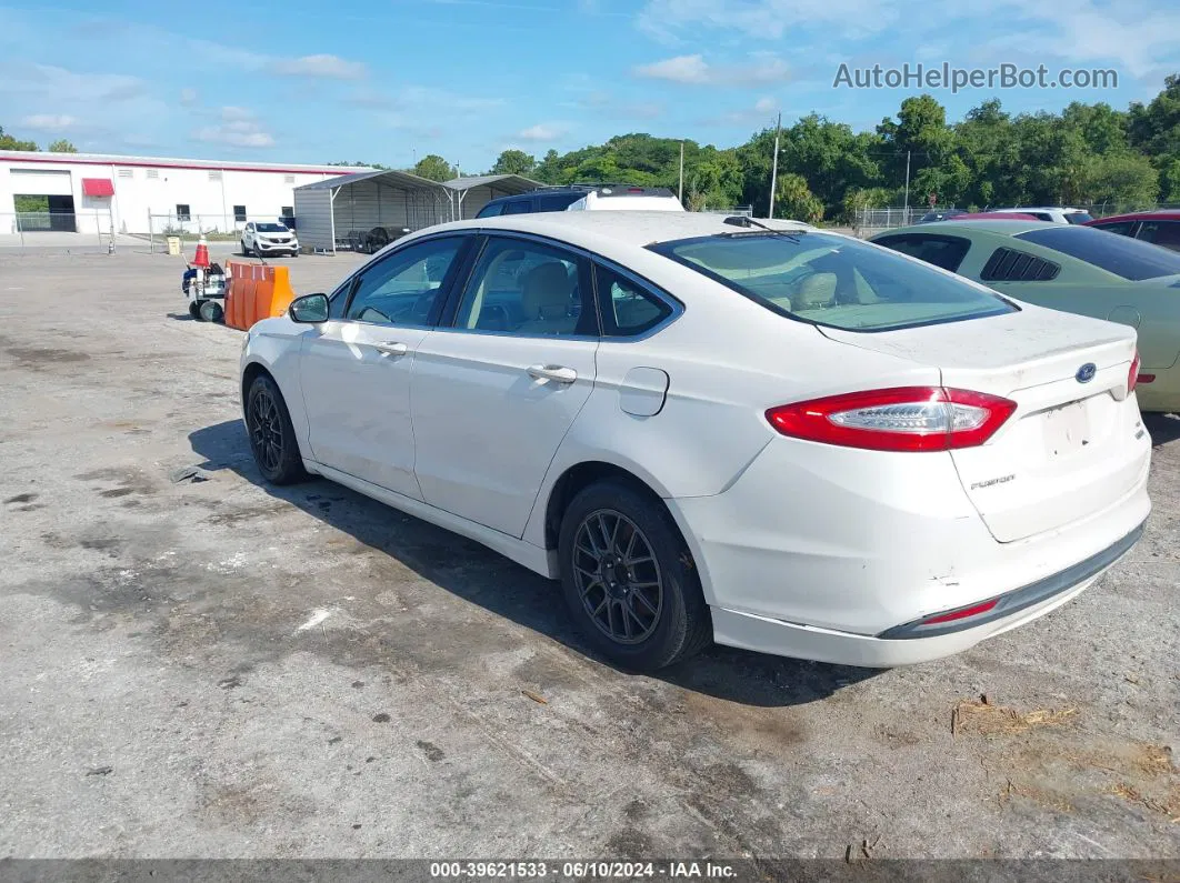 2013 Ford Fusion Se White vin: 3FA6P0HR6DR331704