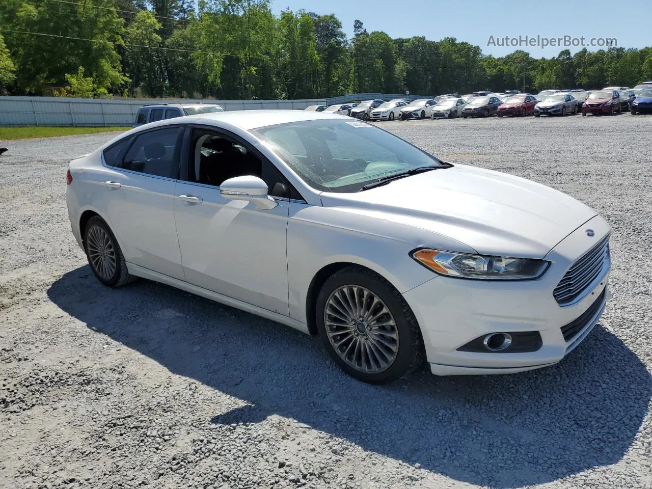 2013 Ford Fusion Se White vin: 3FA6P0HR6DR375315