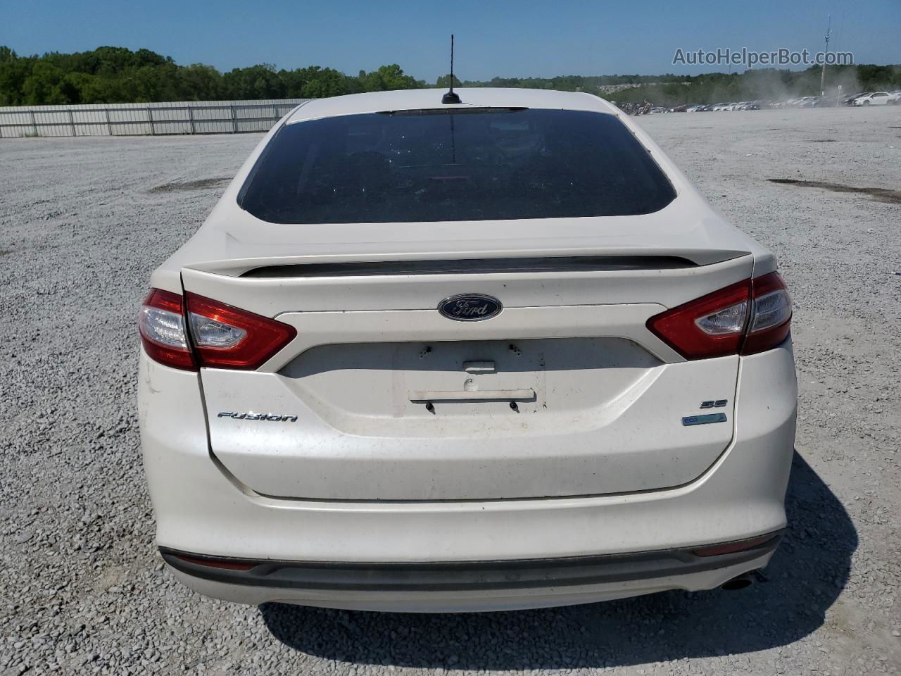 2013 Ford Fusion Se White vin: 3FA6P0HR6DR375315