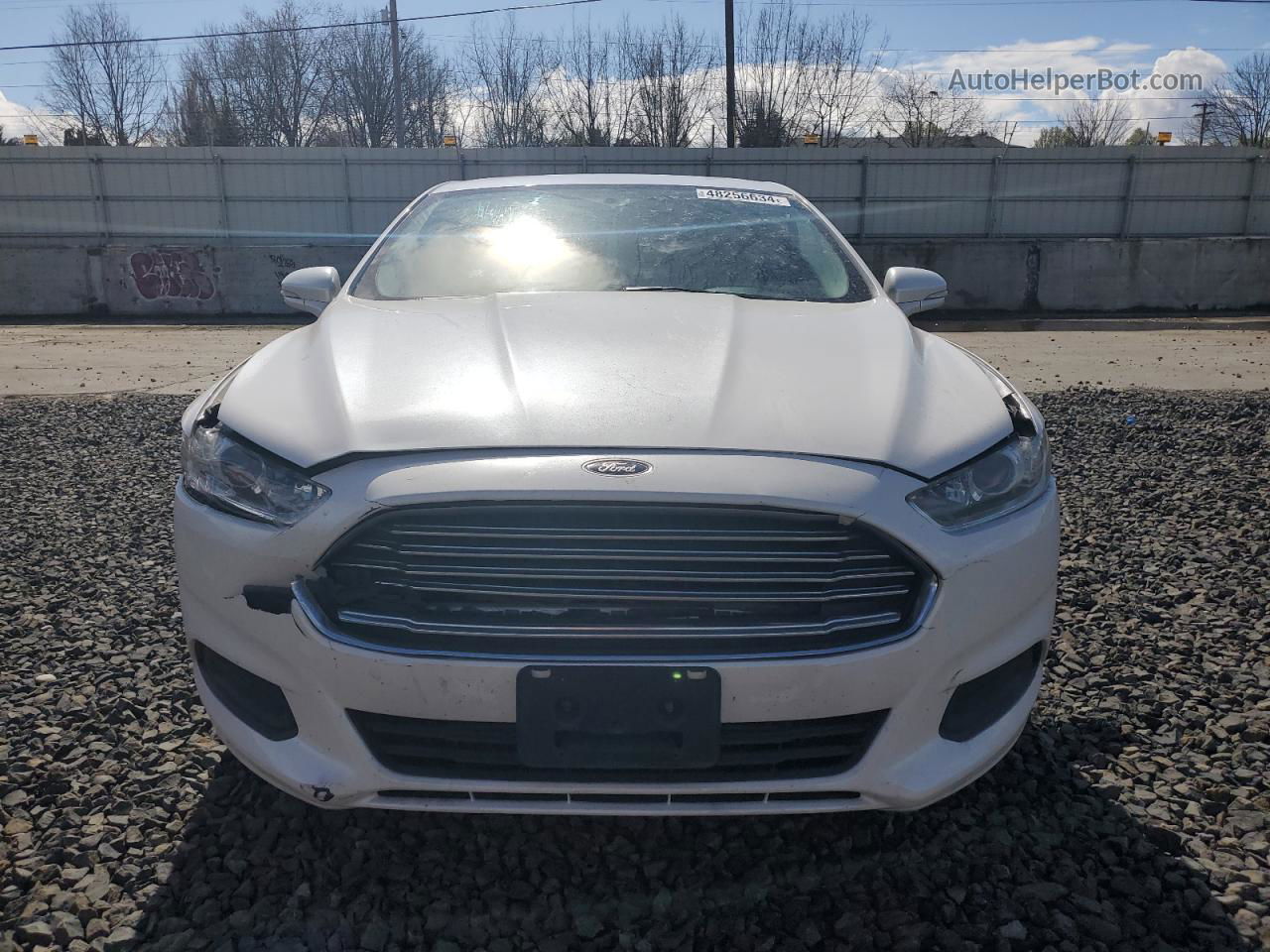 2013 Ford Fusion Se White vin: 3FA6P0HR6DR386914