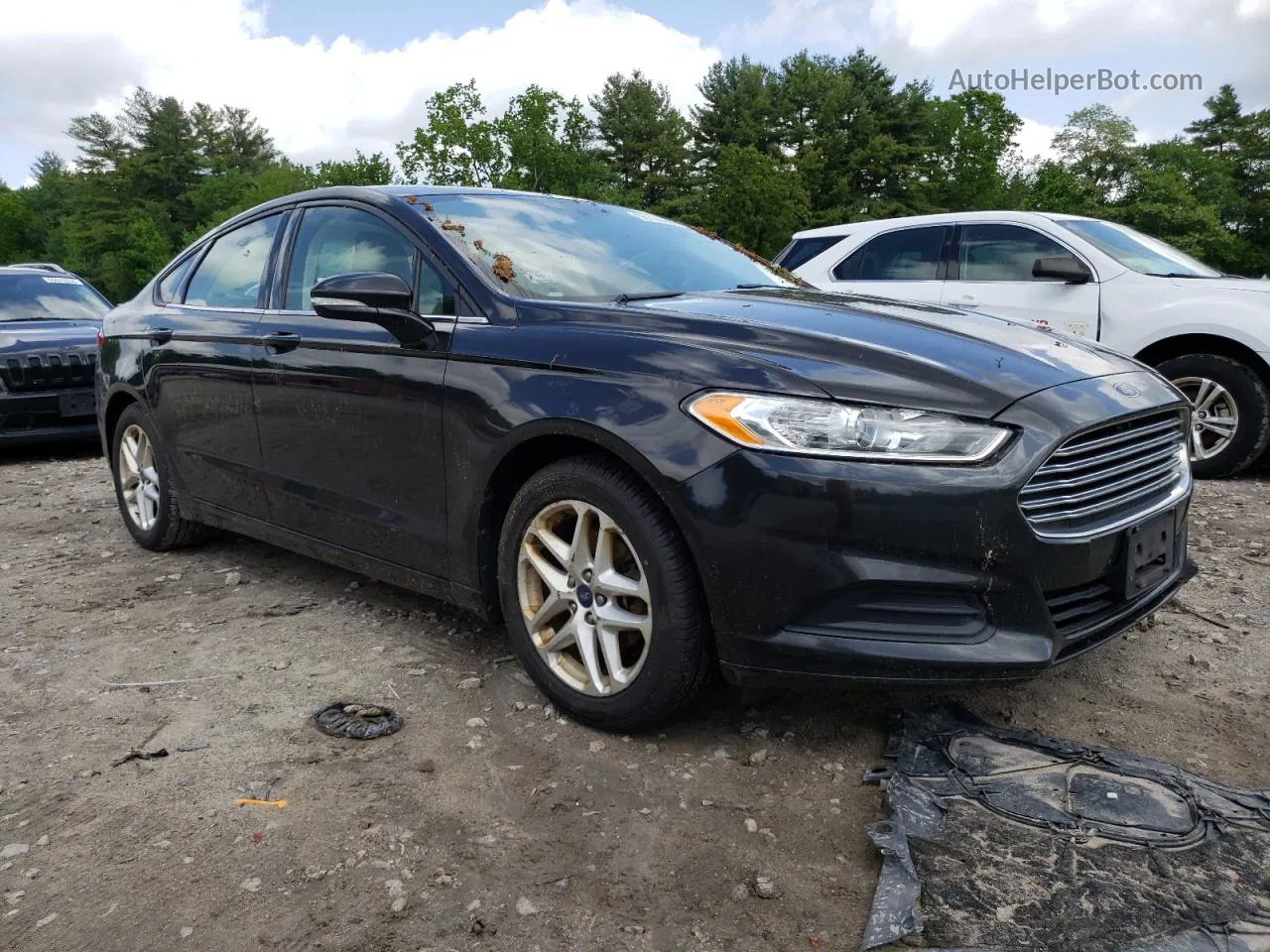 2013 Ford Fusion Se Black vin: 3FA6P0HR7DR136534