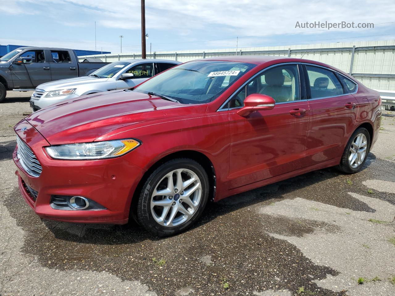 2013 Ford Fusion Se Красный vin: 3FA6P0HR7DR218912