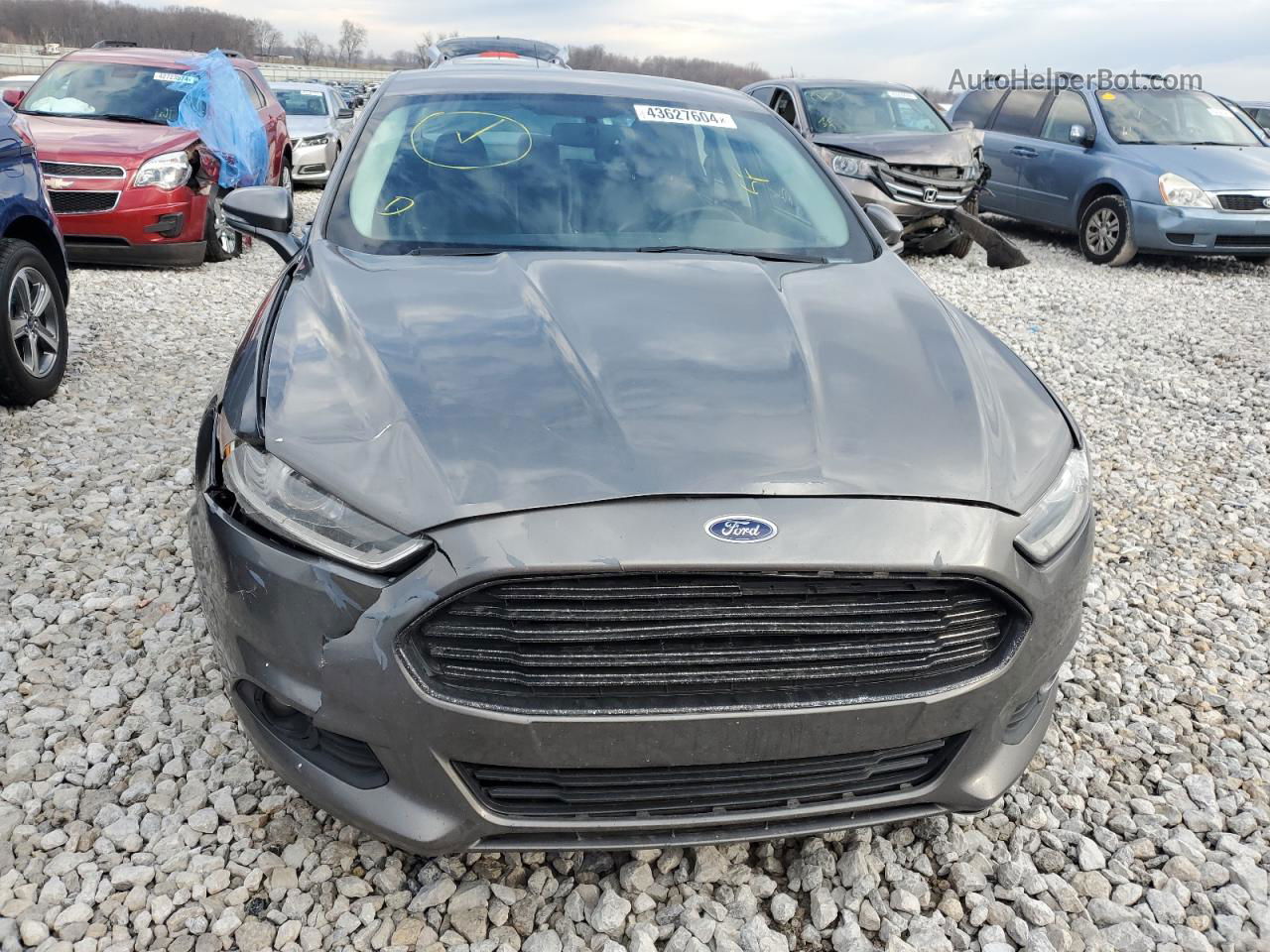 2013 Ford Fusion Se Серый vin: 3FA6P0HR7DR239968