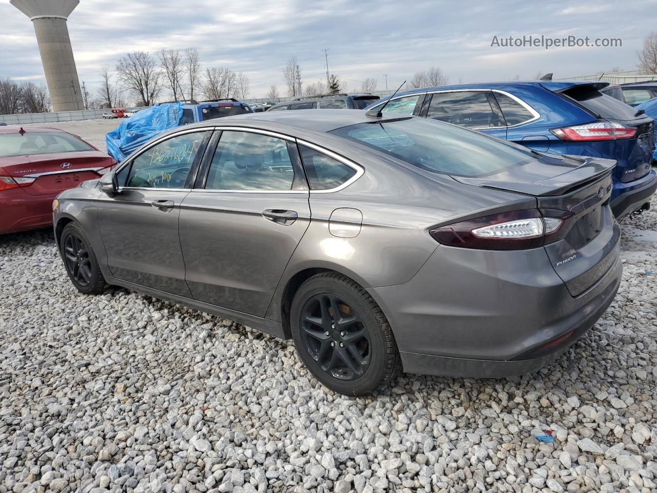 2013 Ford Fusion Se Gray vin: 3FA6P0HR7DR239968