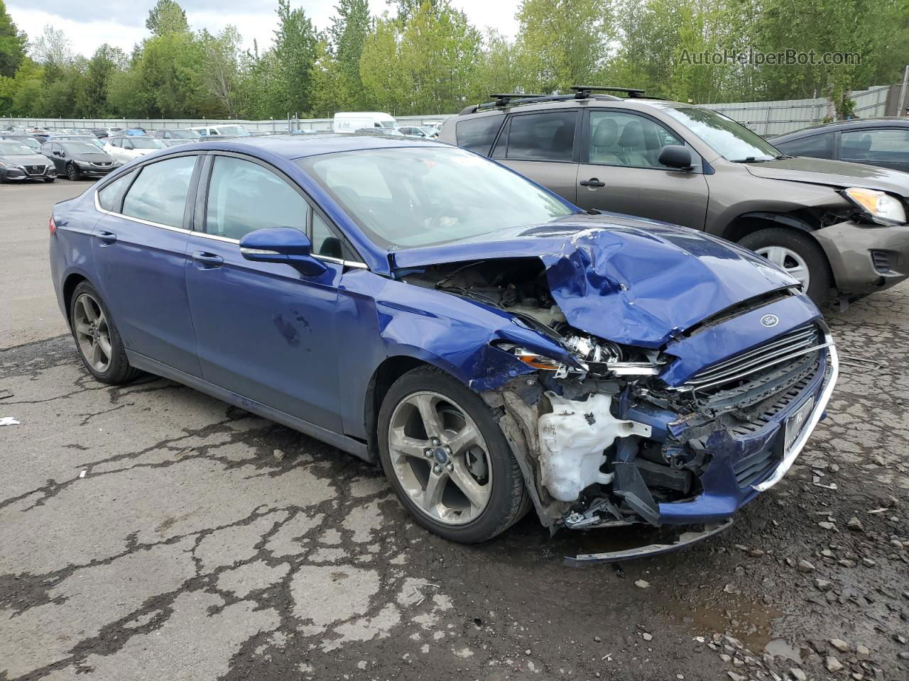 2013 Ford Fusion Se Blue vin: 3FA6P0HR7DR345711