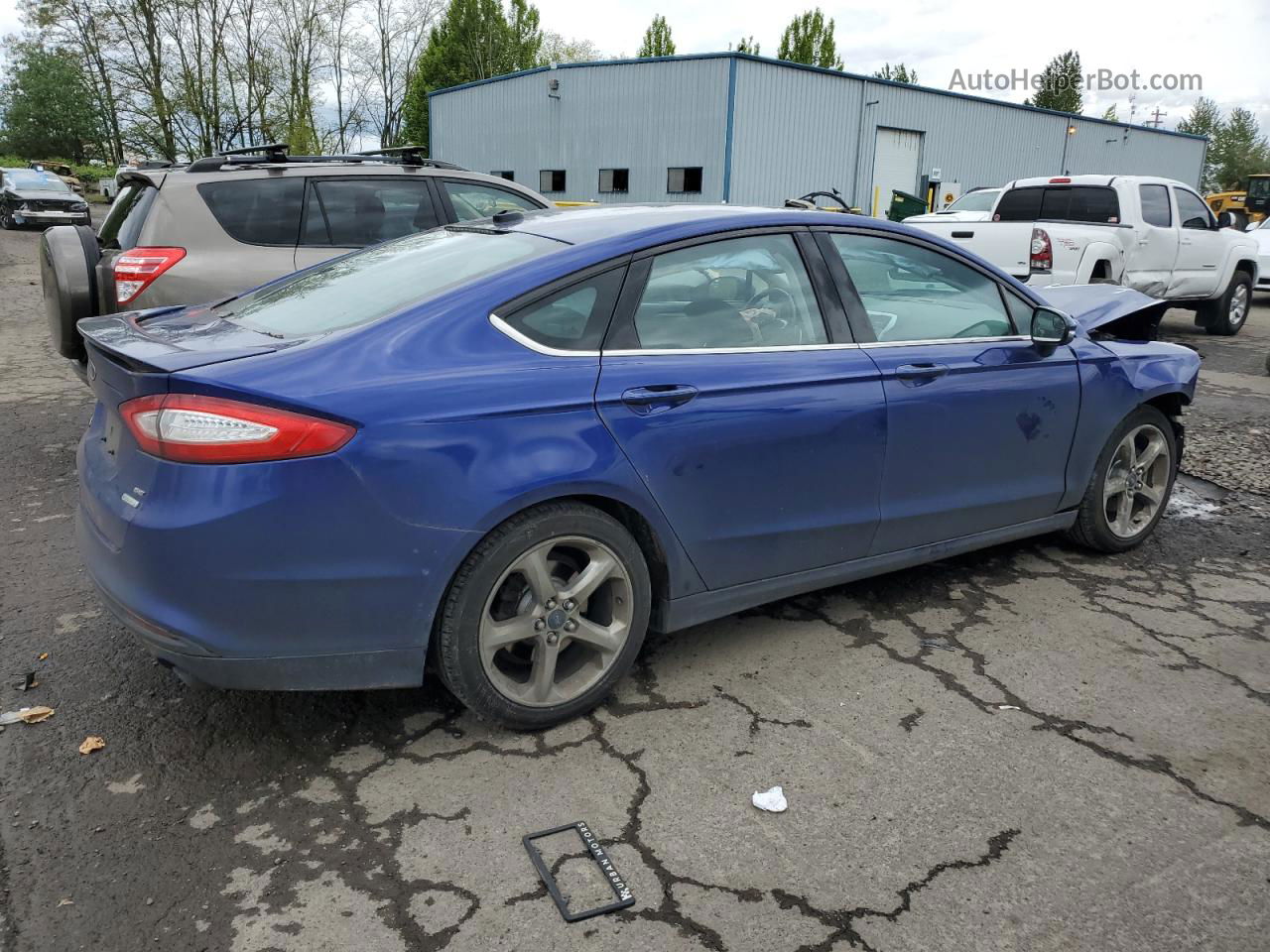 2013 Ford Fusion Se Blue vin: 3FA6P0HR7DR345711