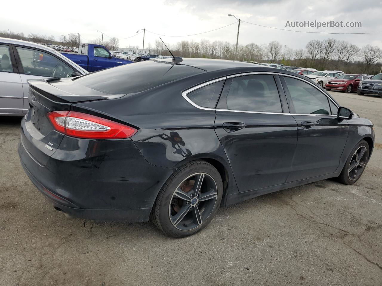 2013 Ford Fusion Se Black vin: 3FA6P0HR7DR369541