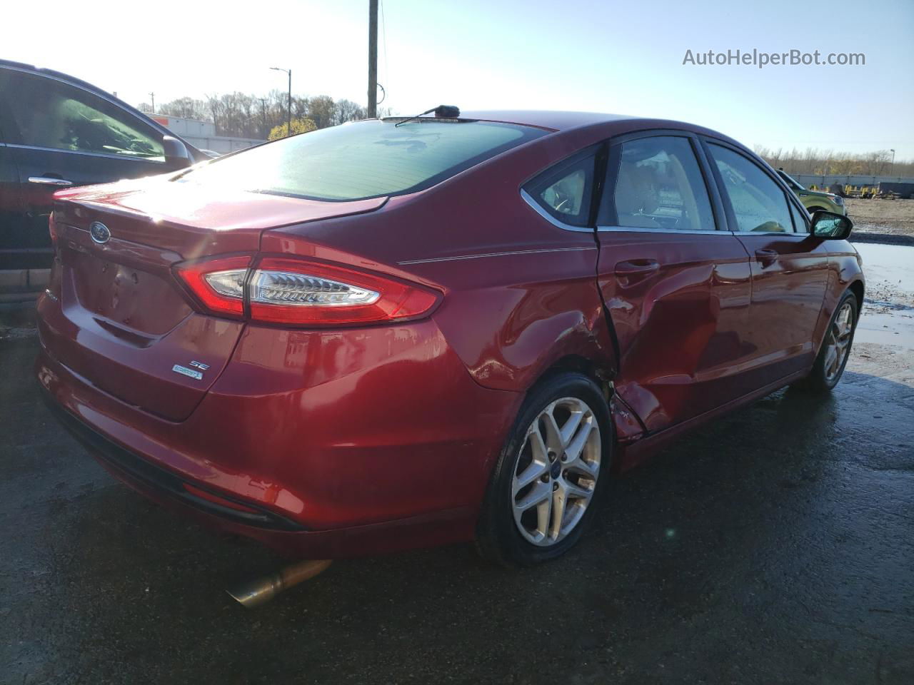 2013 Ford Fusion Se Бордовый vin: 3FA6P0HR7DR382080