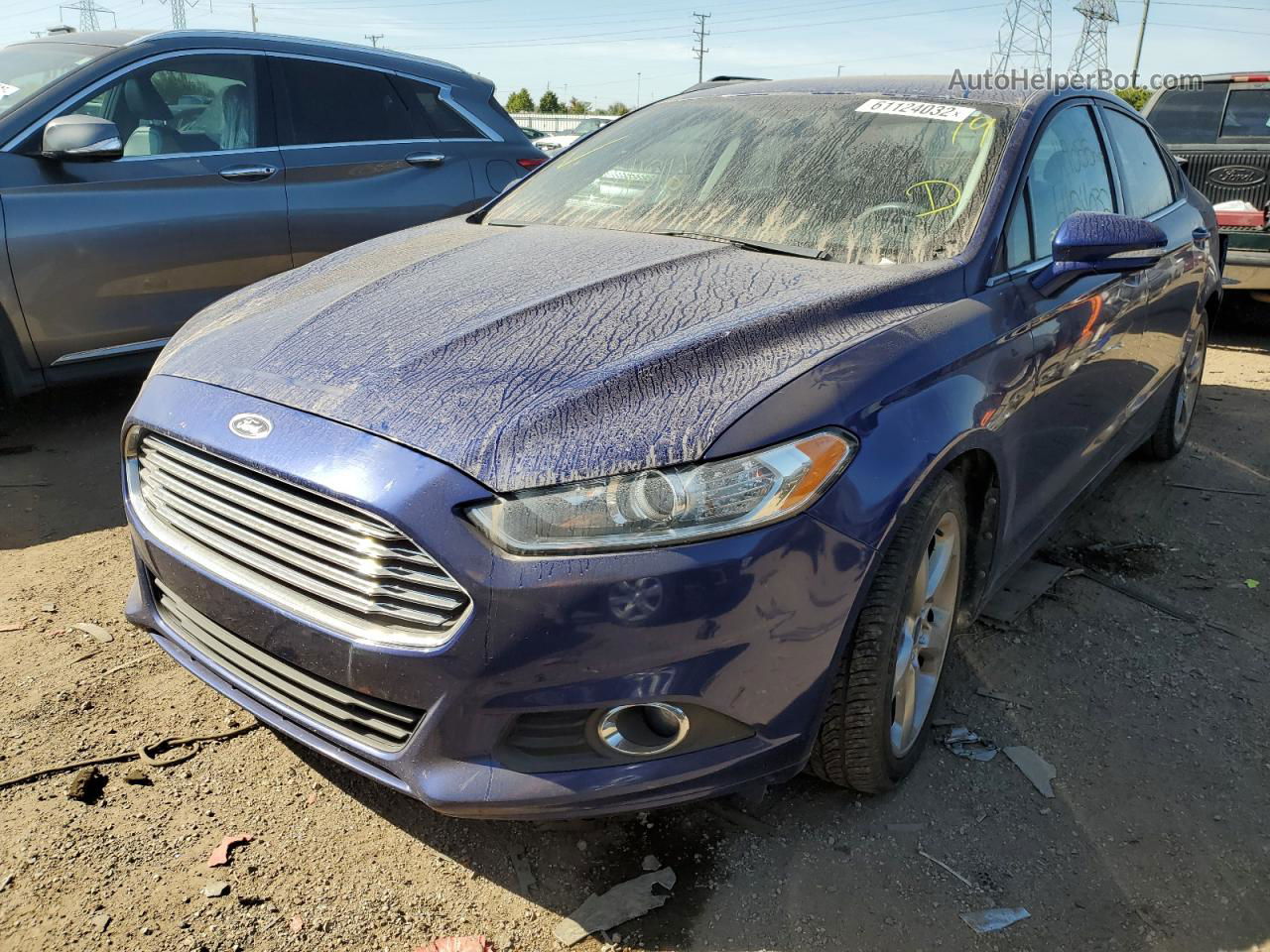 2013 Ford Fusion Se Синий vin: 3FA6P0HR8DR106474