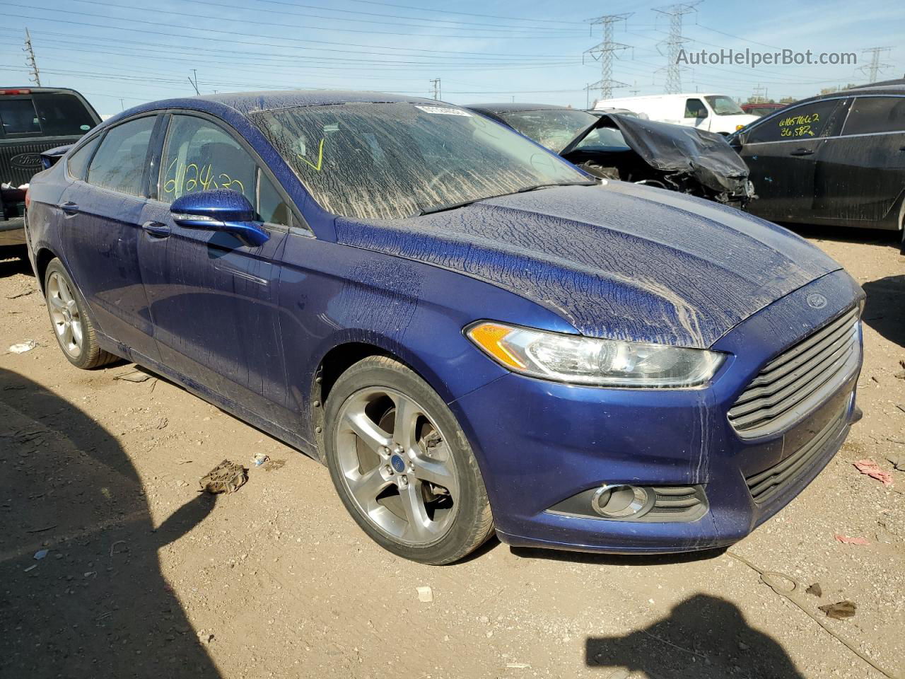 2013 Ford Fusion Se Синий vin: 3FA6P0HR8DR106474