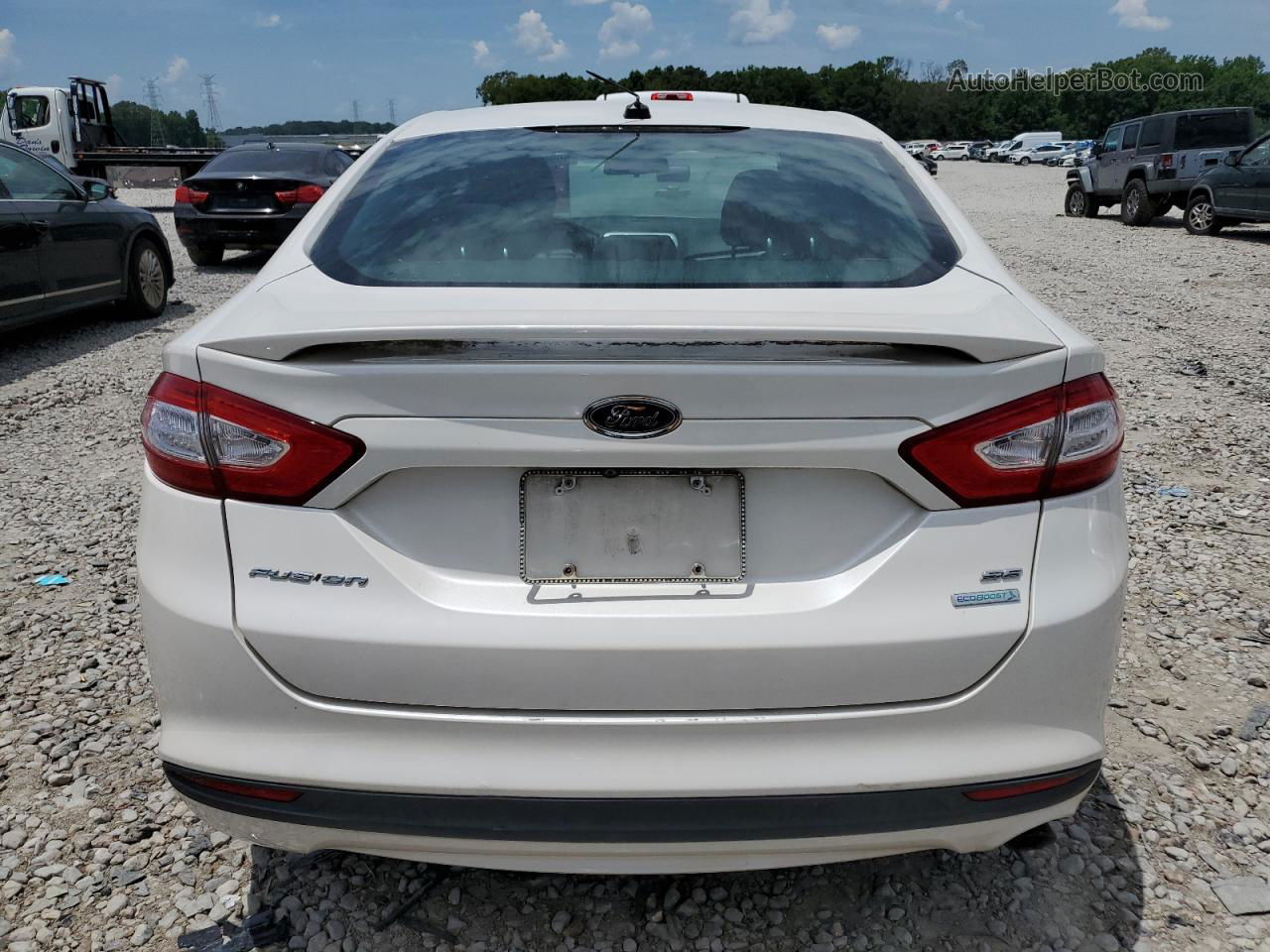 2013 Ford Fusion Se White vin: 3FA6P0HR8DR167517