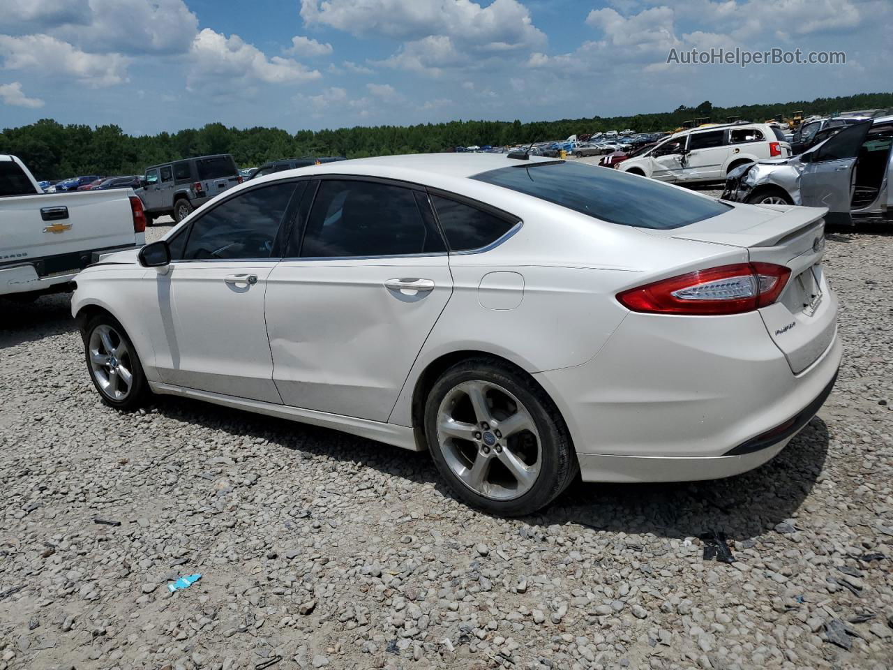 2013 Ford Fusion Se White vin: 3FA6P0HR8DR167517