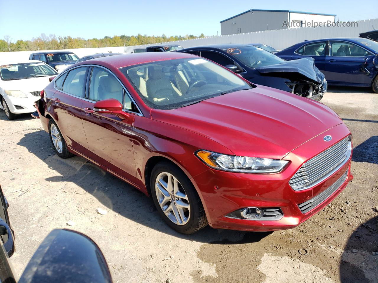 2013 Ford Fusion Se Red vin: 3FA6P0HR8DR175858