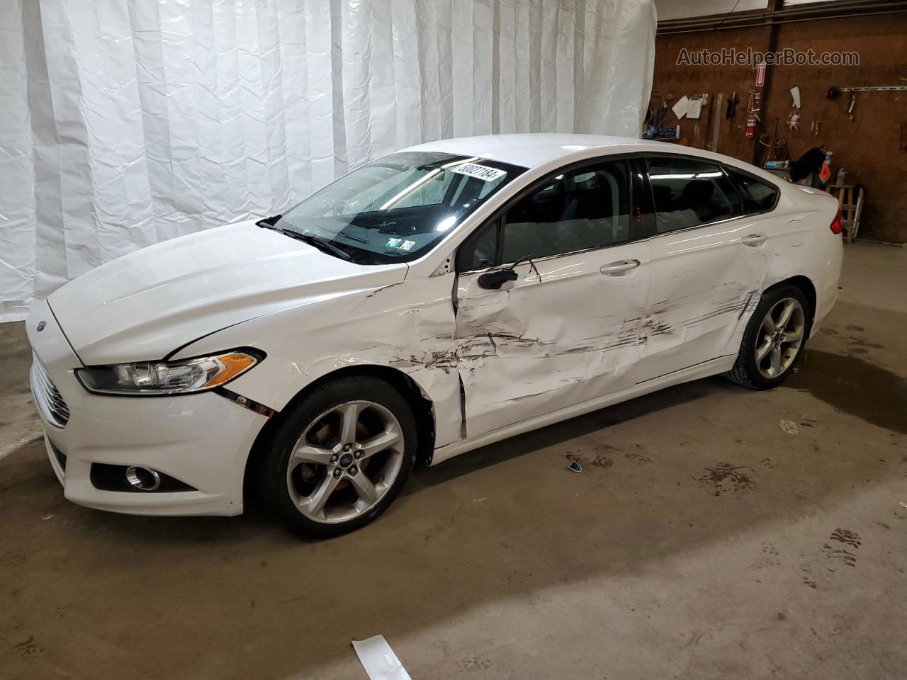 2013 Ford Fusion Se White vin: 3FA6P0HR8DR294977