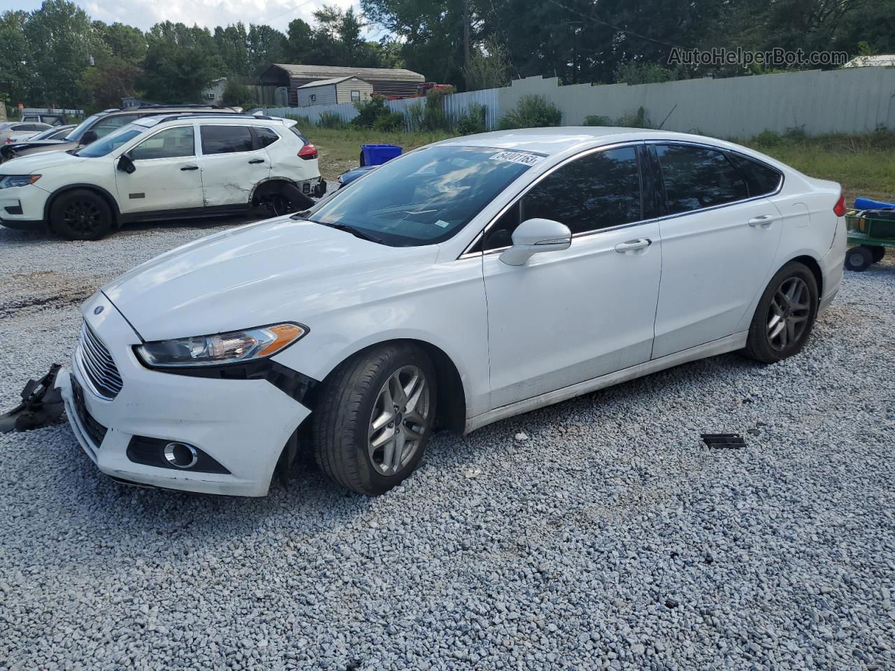 2013 Ford Fusion Se White vin: 3FA6P0HR8DR310630