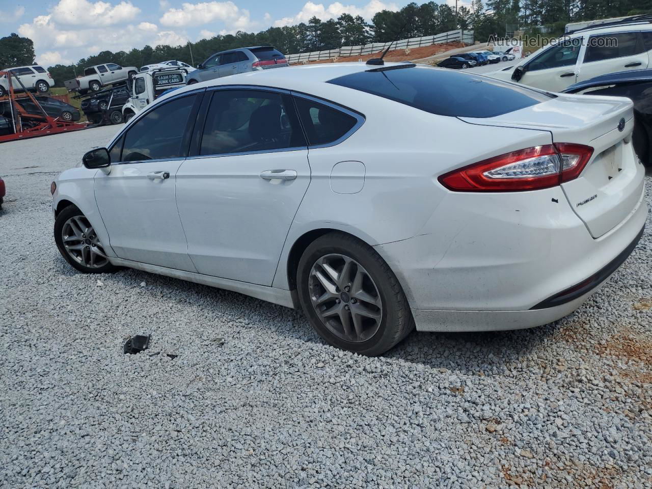 2013 Ford Fusion Se White vin: 3FA6P0HR8DR310630