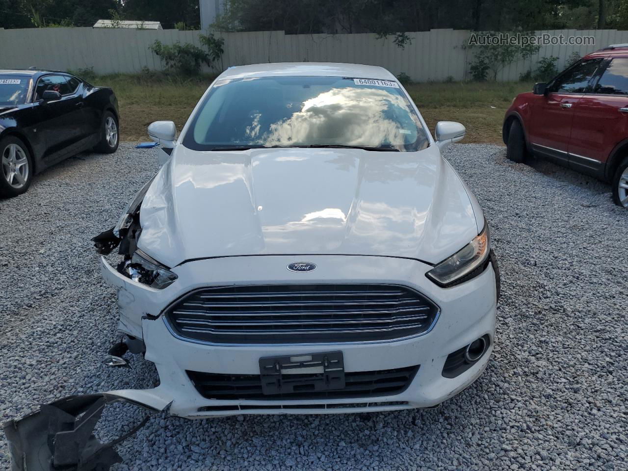 2013 Ford Fusion Se White vin: 3FA6P0HR8DR310630