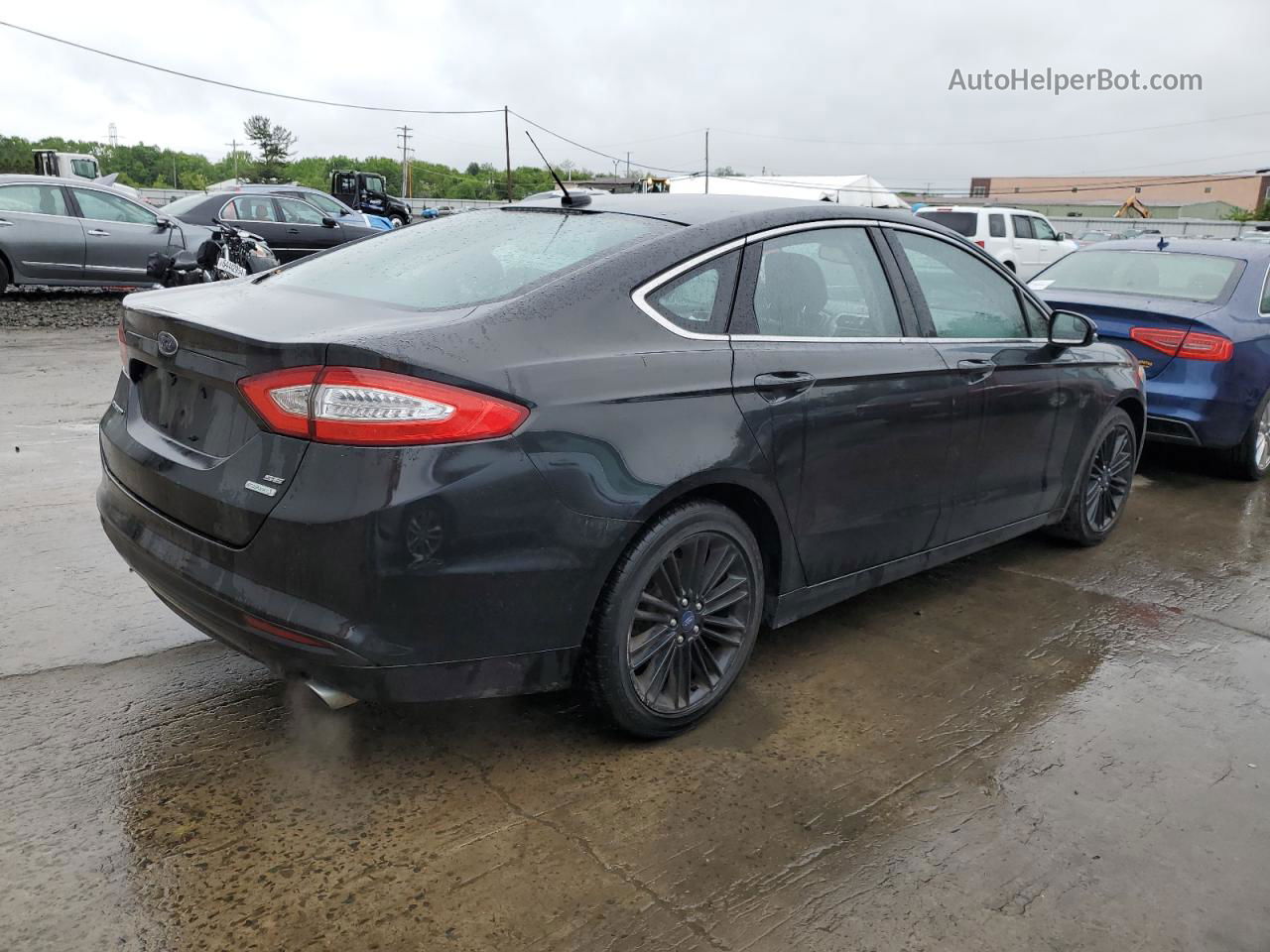 2013 Ford Fusion Se Black vin: 3FA6P0HR8DR330375