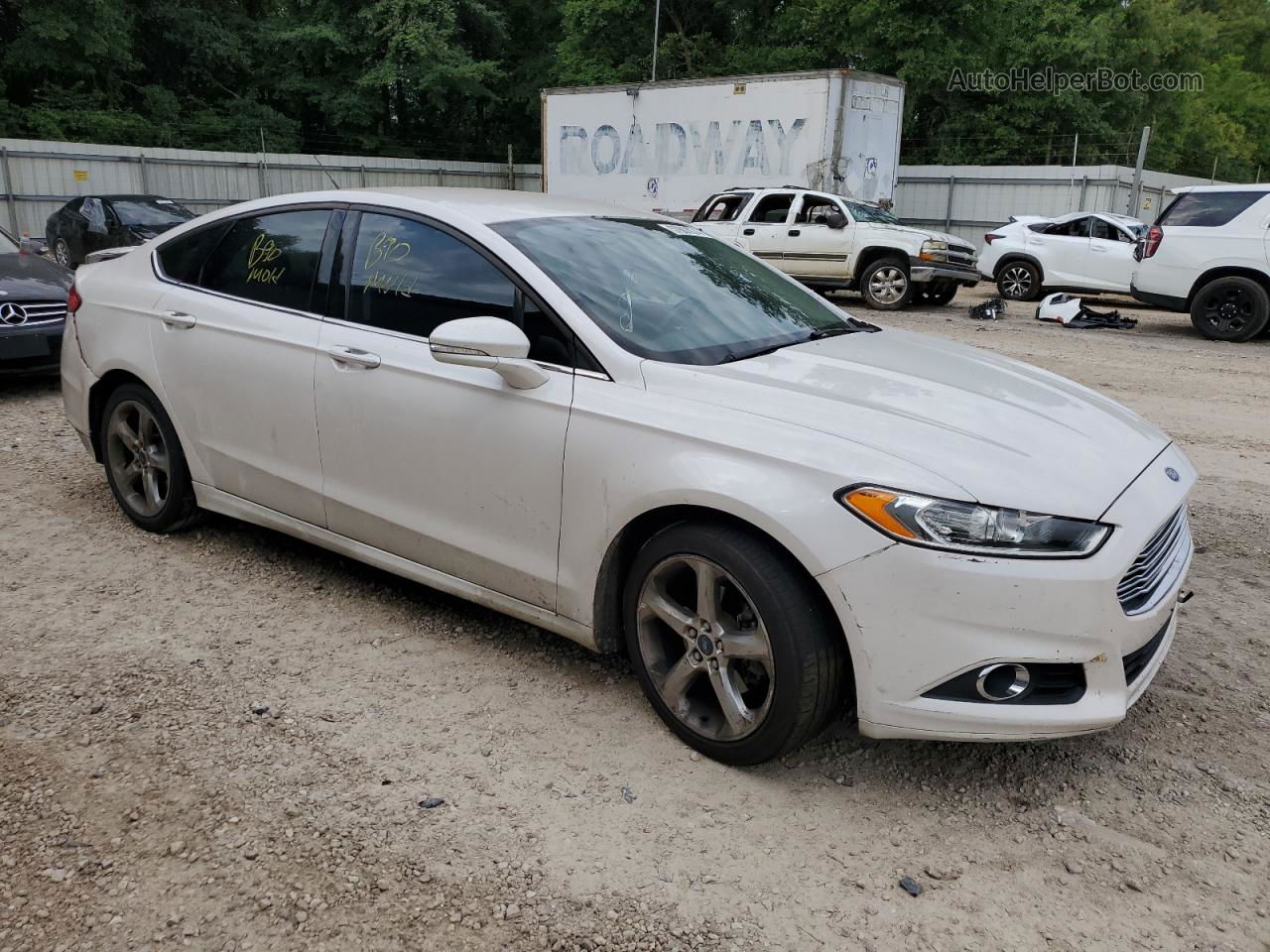 2013 Ford Fusion Se White vin: 3FA6P0HR9DR141475