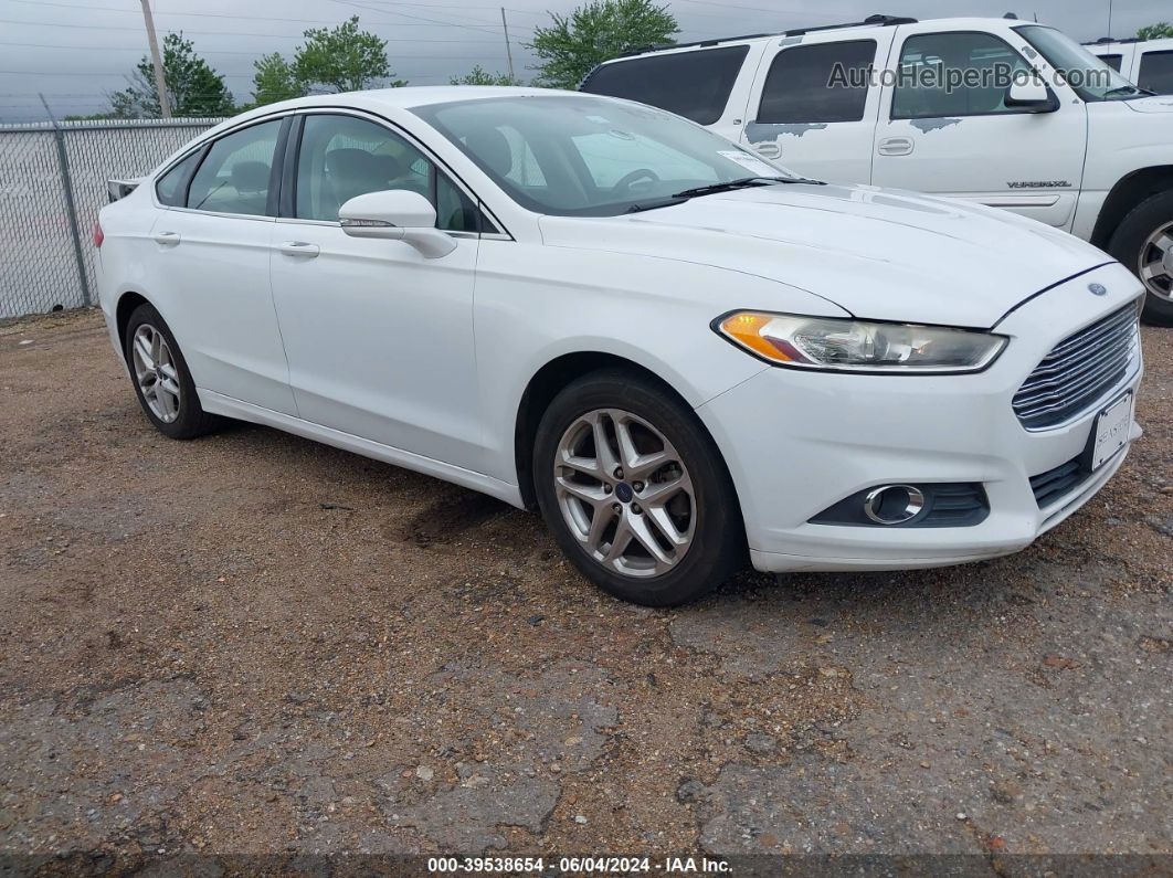 2013 Ford Fusion Se White vin: 3FA6P0HR9DR292901