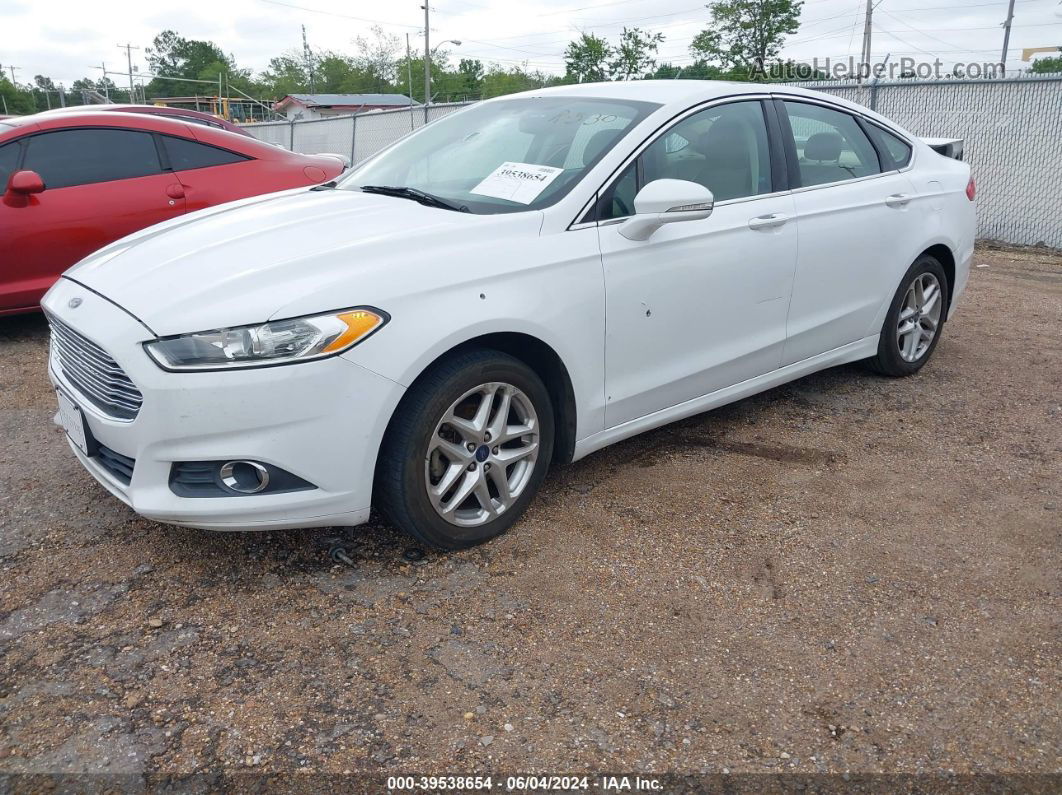 2013 Ford Fusion Se White vin: 3FA6P0HR9DR292901