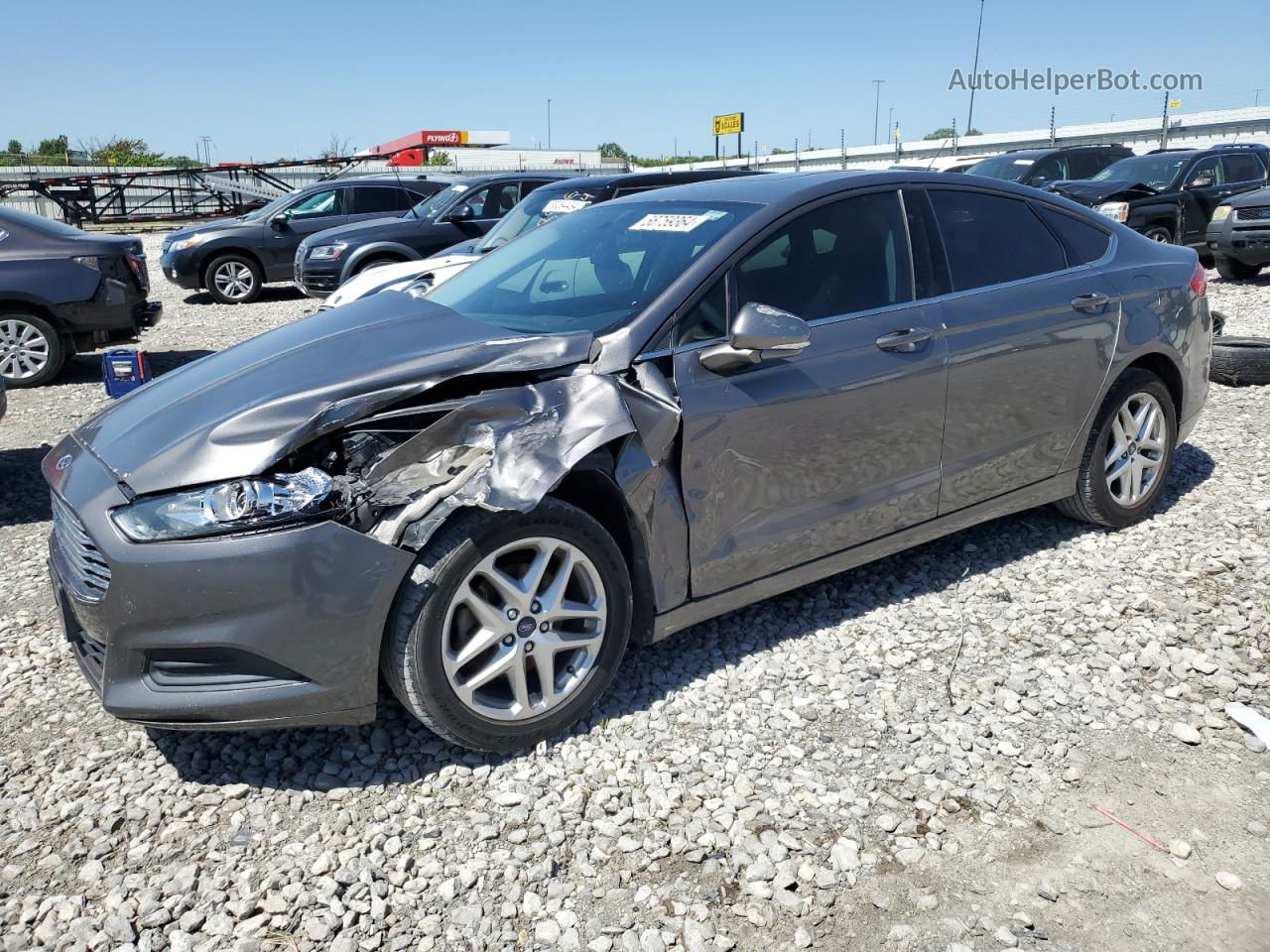 2013 Ford Fusion Se Gray vin: 3FA6P0HR9DR312984