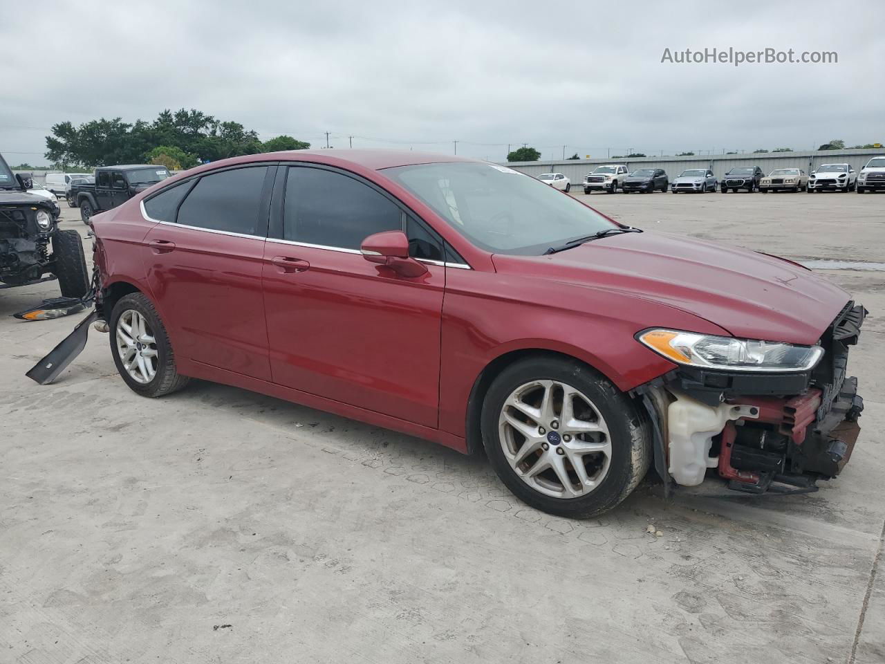 2013 Ford Fusion Se Red vin: 3FA6P0HR9DR339148