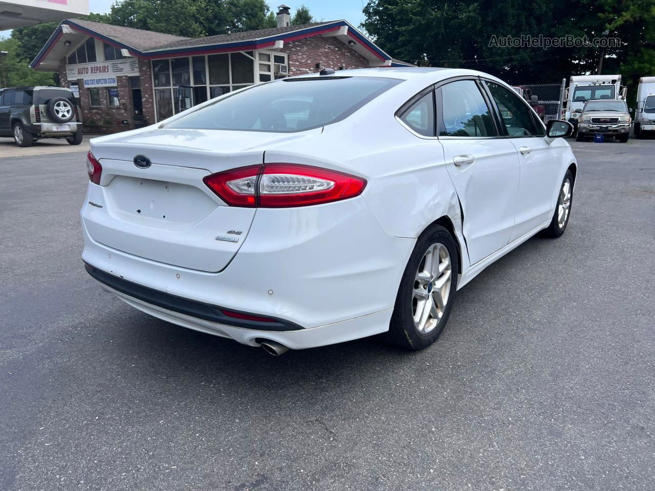 2013 Ford Fusion Se White vin: 3FA6P0HRXDR128301