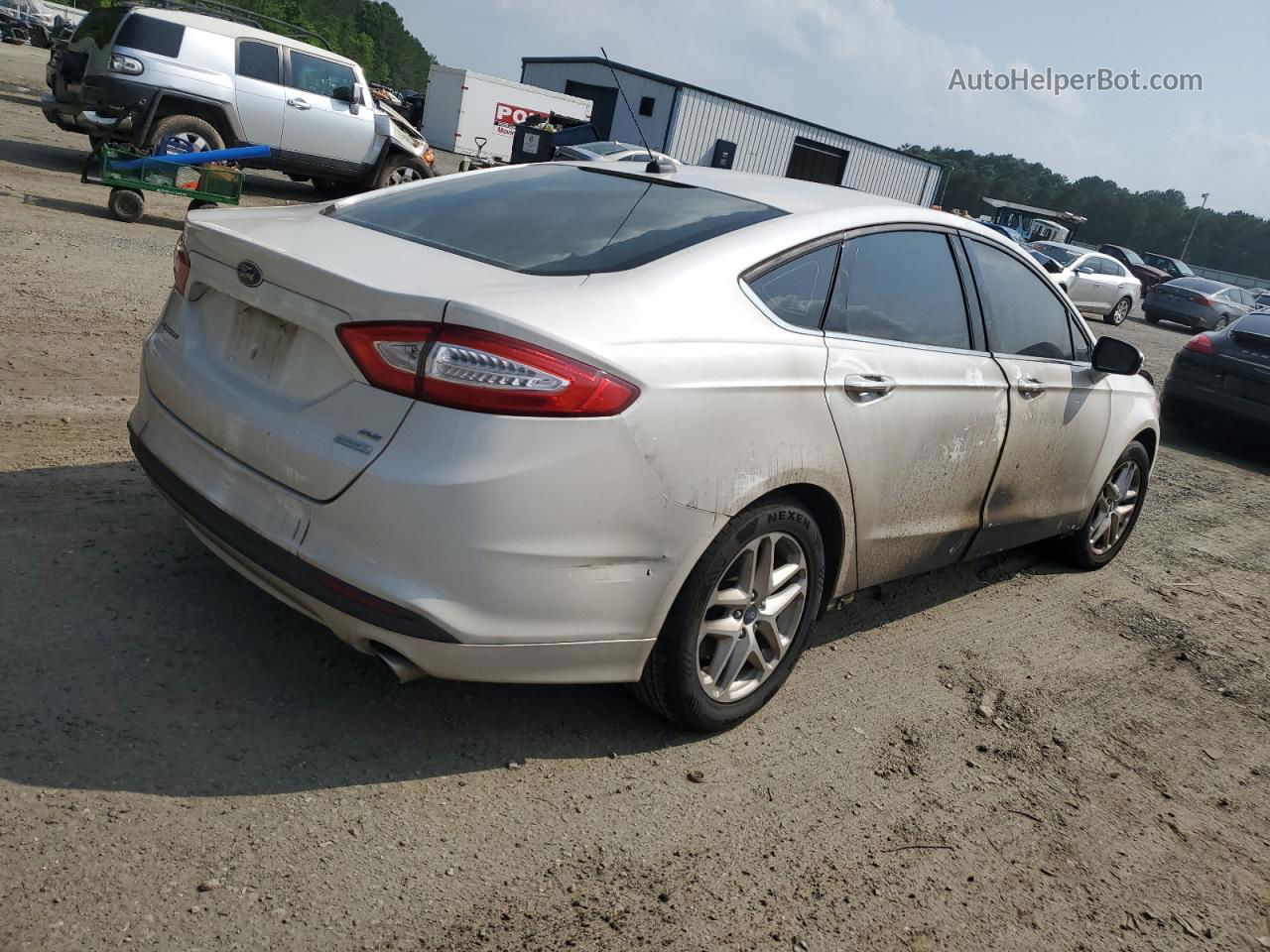 2013 Ford Fusion Se White vin: 3FA6P0HRXDR167406