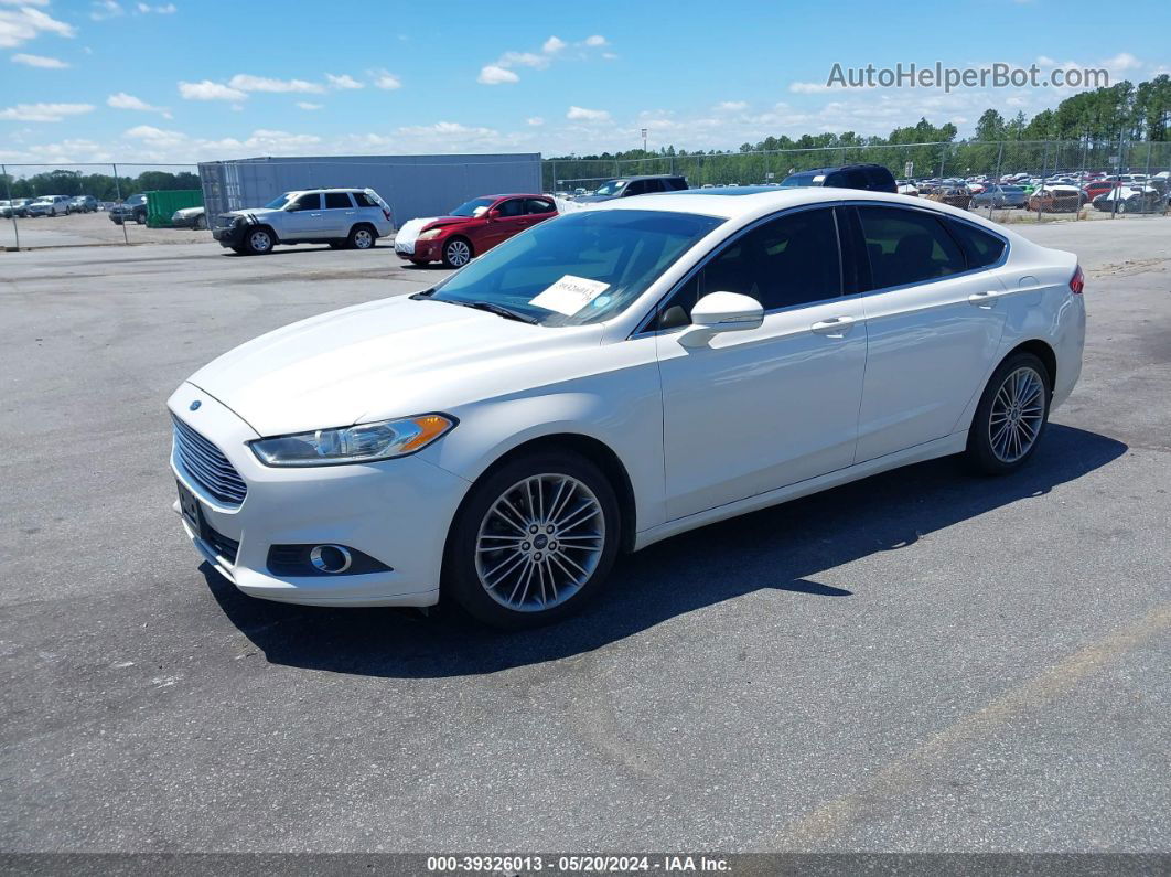 2013 Ford Fusion Se White vin: 3FA6P0HRXDR189101