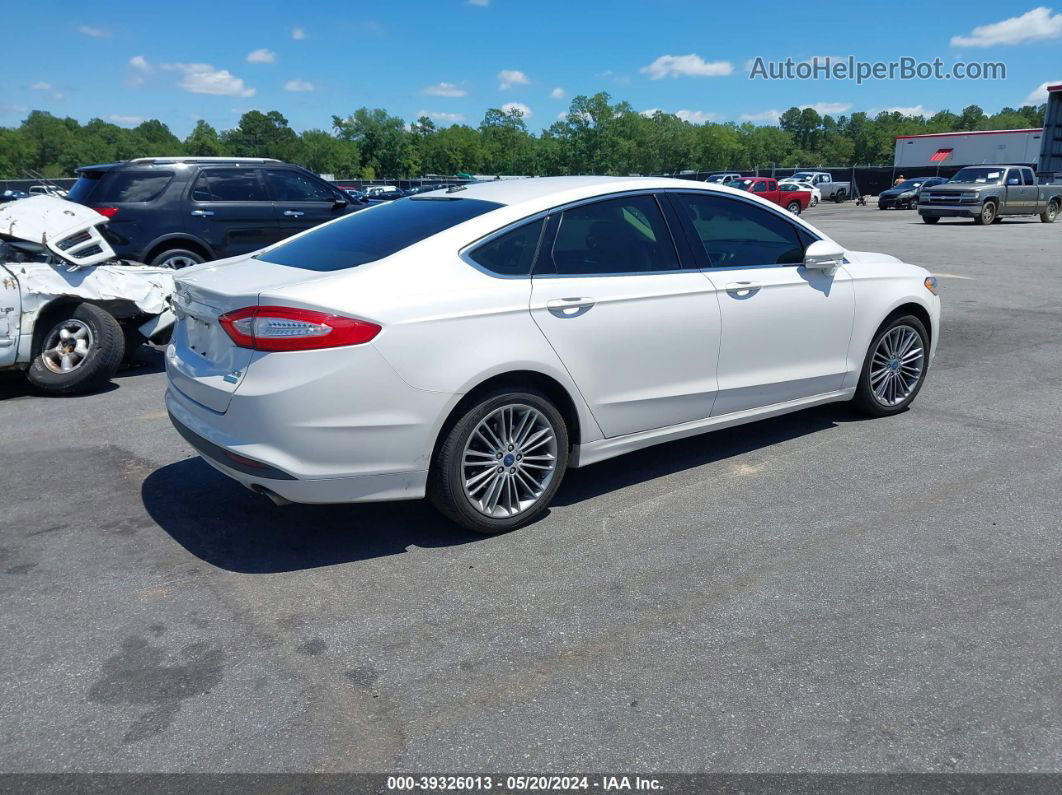 2013 Ford Fusion Se White vin: 3FA6P0HRXDR189101