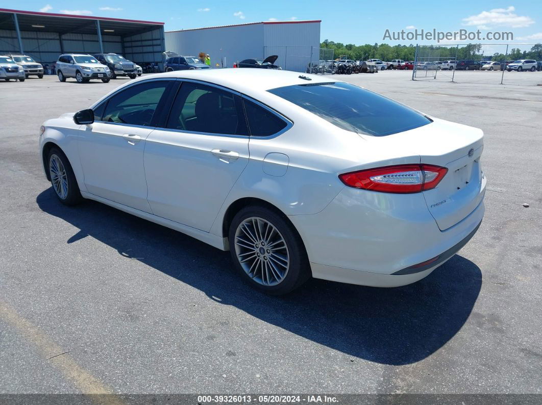 2013 Ford Fusion Se White vin: 3FA6P0HRXDR189101