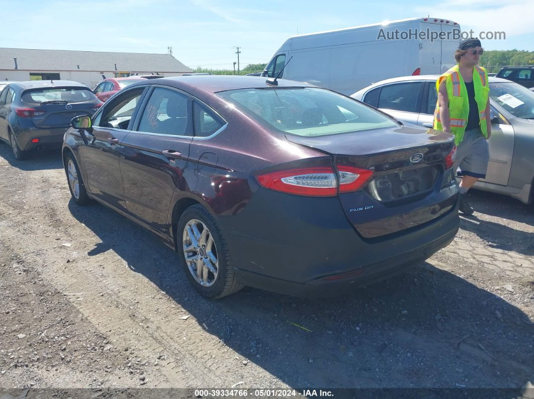 2013 Ford Fusion Se Maroon vin: 3FA6P0HRXDR263231