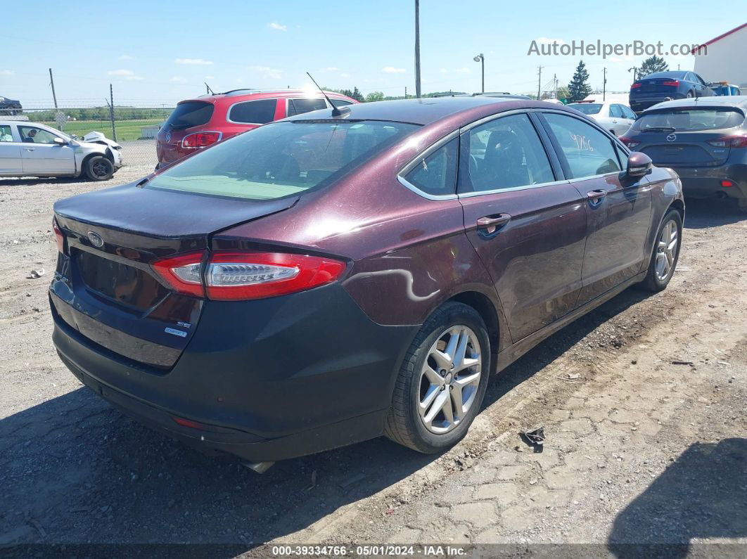 2013 Ford Fusion Se Maroon vin: 3FA6P0HRXDR263231