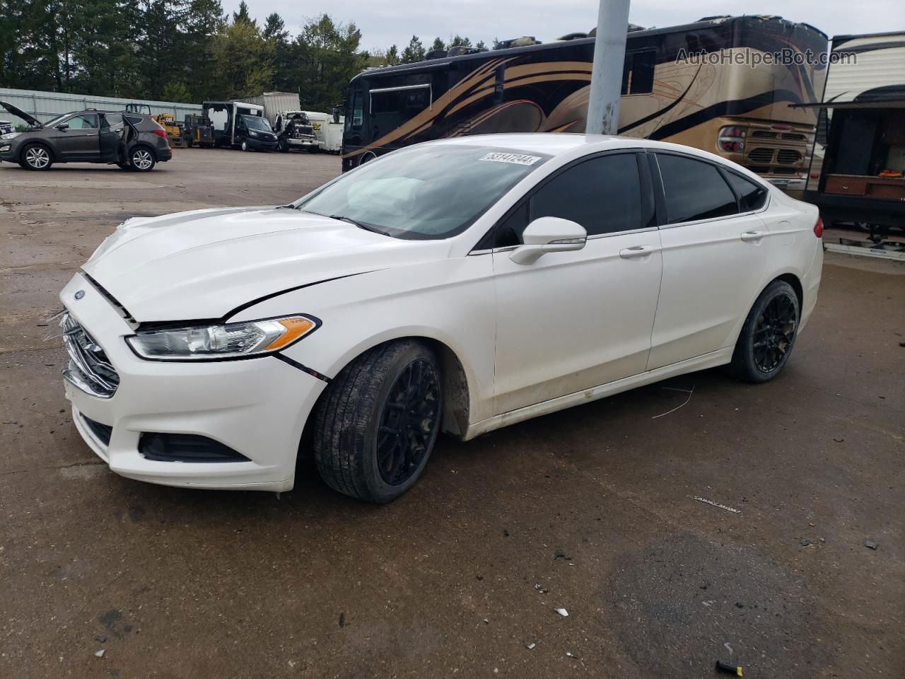 2013 Ford Fusion Se White vin: 3FA6P0HRXDR311875