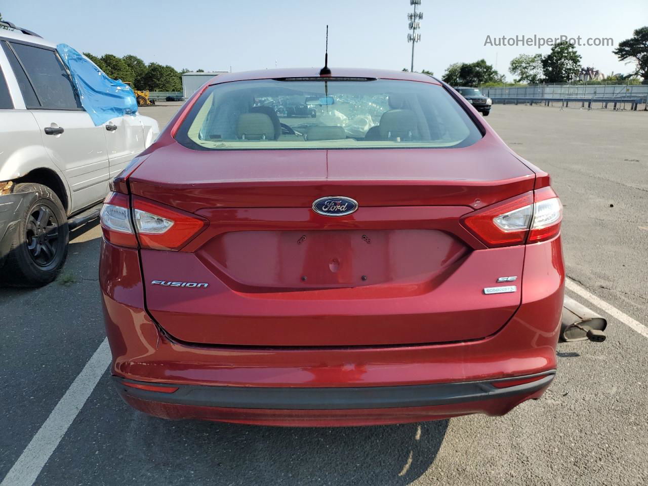 2013 Ford Fusion Se Красный vin: 3FA6P0HRXDR335089