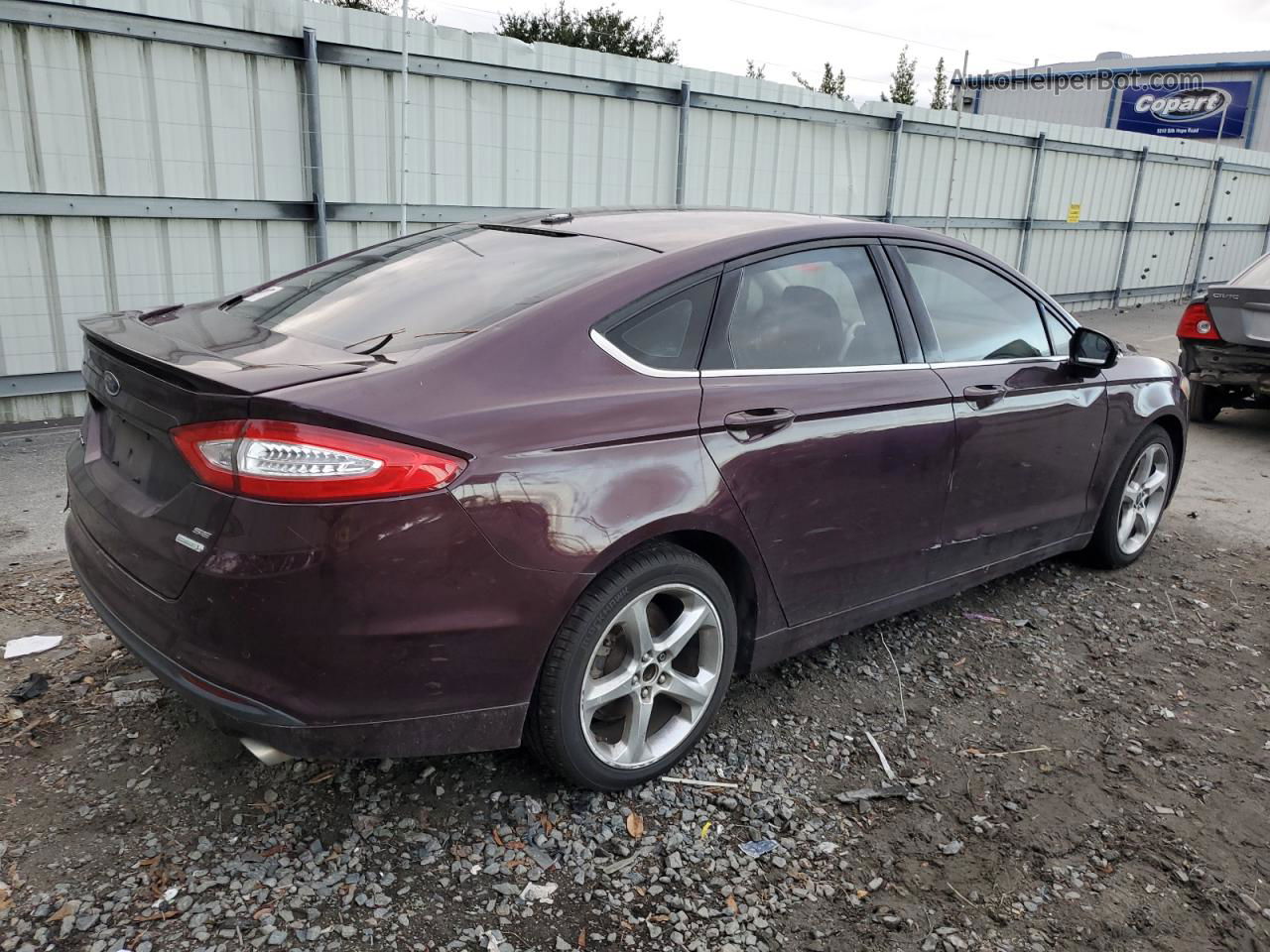 2013 Ford Fusion Se Burgundy vin: 3FA6P0HRXDR340079