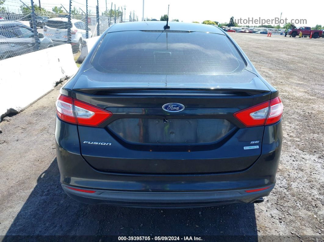 2013 Ford Fusion Se Black vin: 3FA6P0HRXDR345444