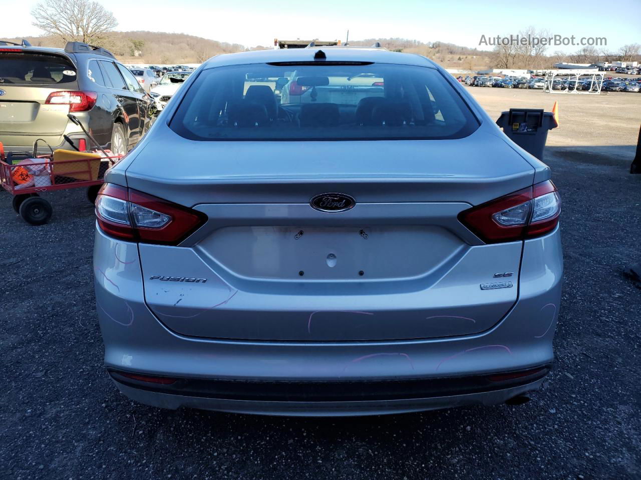 2013 Ford Fusion Se Silver vin: 3FA6P0HRXDR345802