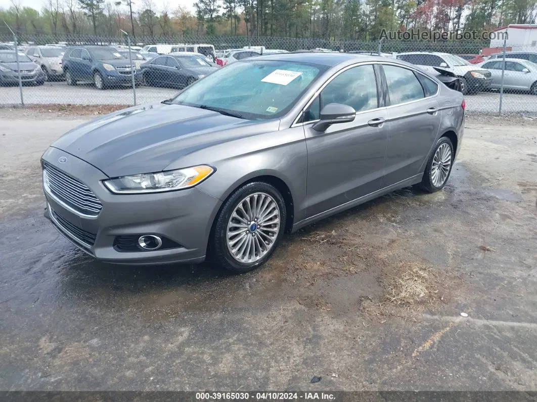 2013 Ford Fusion Titanium Gray vin: 3FA6P0K90DR123844