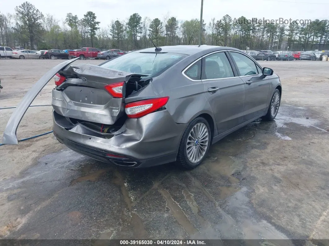 2013 Ford Fusion Titanium Gray vin: 3FA6P0K90DR123844