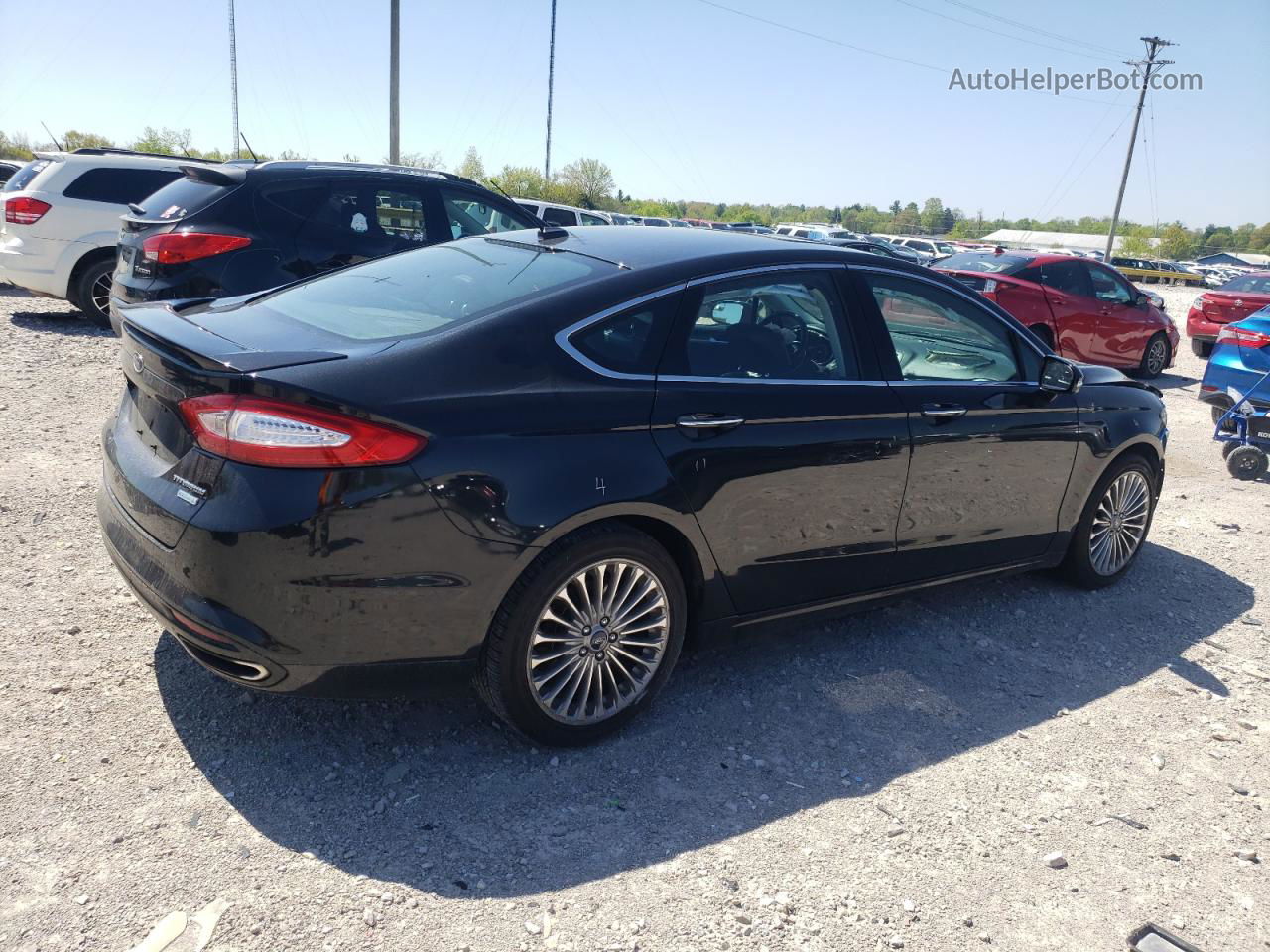 2013 Ford Fusion Titanium Black vin: 3FA6P0K90DR311554