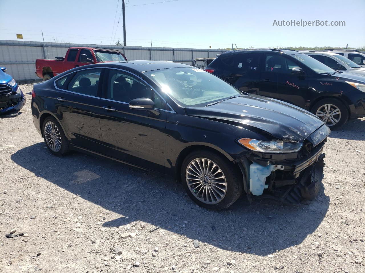 2013 Ford Fusion Titanium Black vin: 3FA6P0K90DR311554