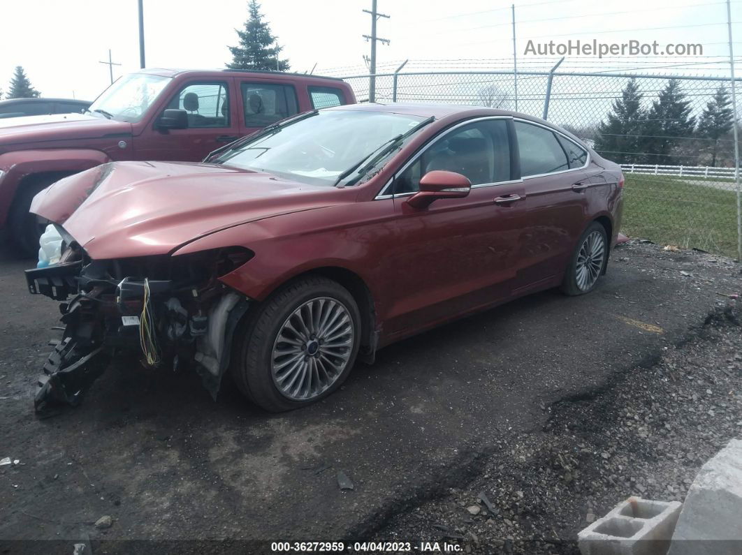 2014 Ford Fusion Titanium Red vin: 3FA6P0K90ER128365