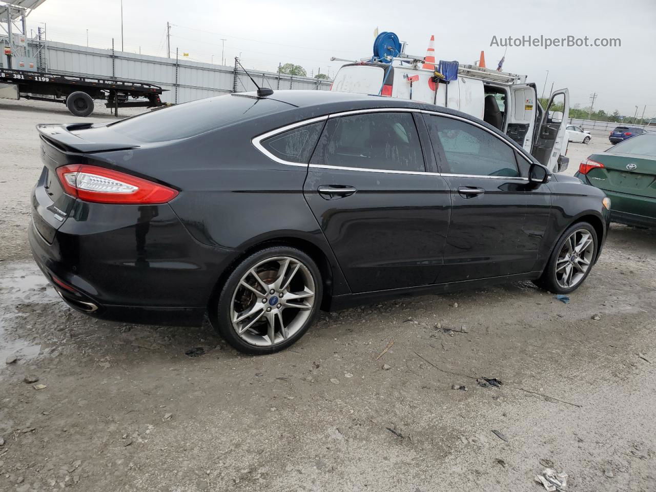 2014 Ford Fusion Titanium Черный vin: 3FA6P0K90ER200715