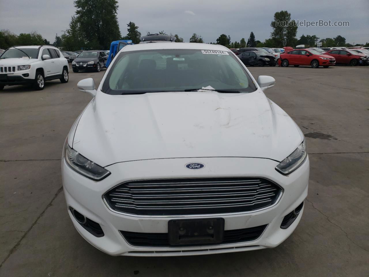 2016 Ford Fusion Titanium White vin: 3FA6P0K90GR174703